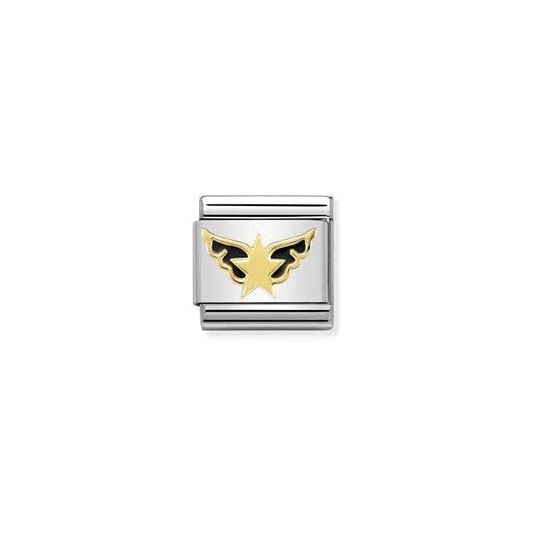 18ct Gold & Enamel Star Angel Charm