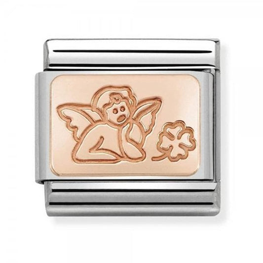Angel of Good Luck Rose Gold Charm