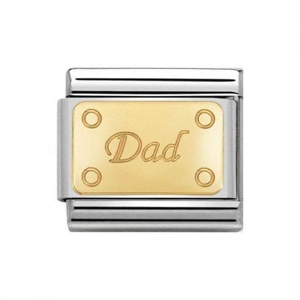 Gold Classic Symbol Plates Dad Charm