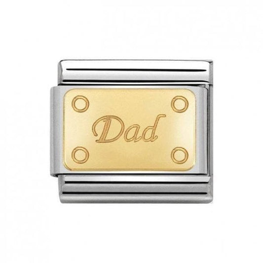 Gold Classic Symbol Plates Dad Charm
