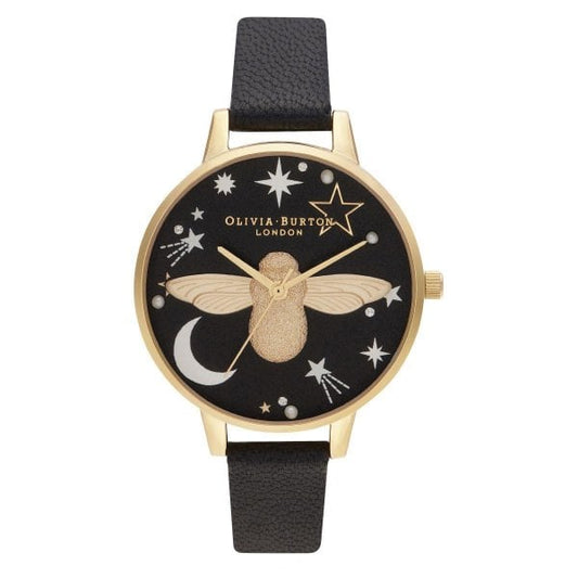 OB Ramadan 3D Bee, Black & Gold Watch