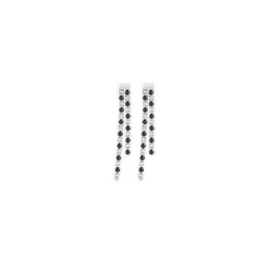 PARTY TIME SILVER & BLACK CRYSTAL