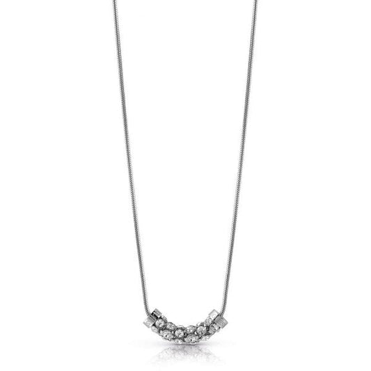Glitter Girl Horizon. Coiled Crystal Bar Necklace