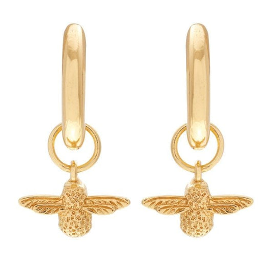 3D Bee Gold Earrings