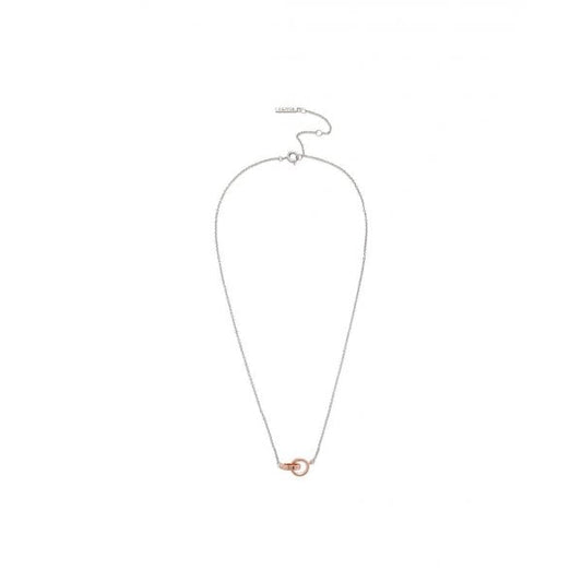 Interlink Necklace Silver & Rose Gold