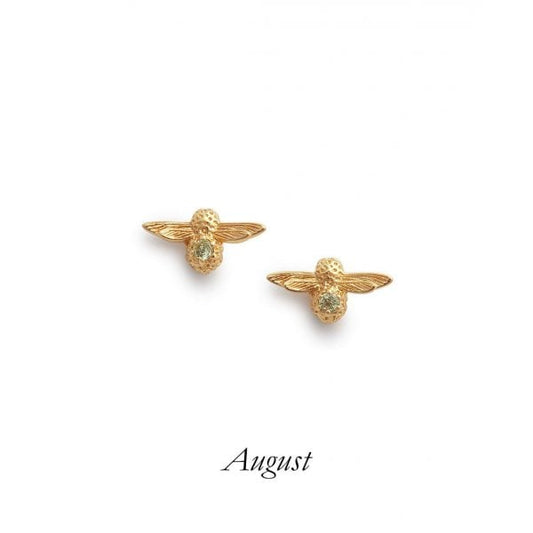Celebration Bee Studs Gold & Peridot