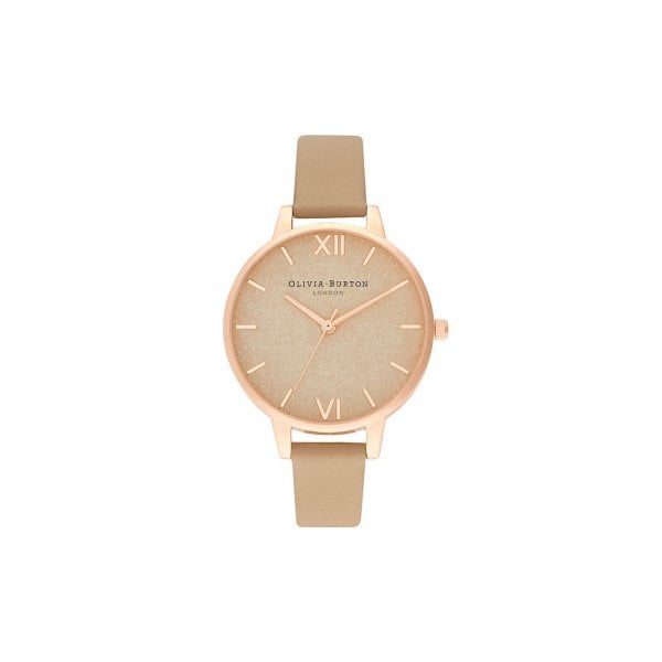 OB Woven Dial Toffee & Pale Rose Gold Watch