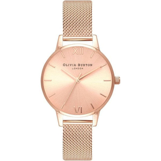OB Sunray Midi Dial Rose Gold Sunray Watch