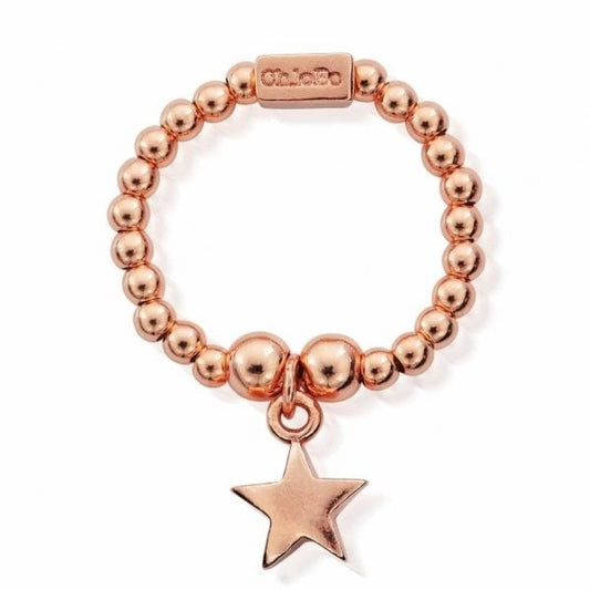 ChloBo Mini Rose Gold Star Ring