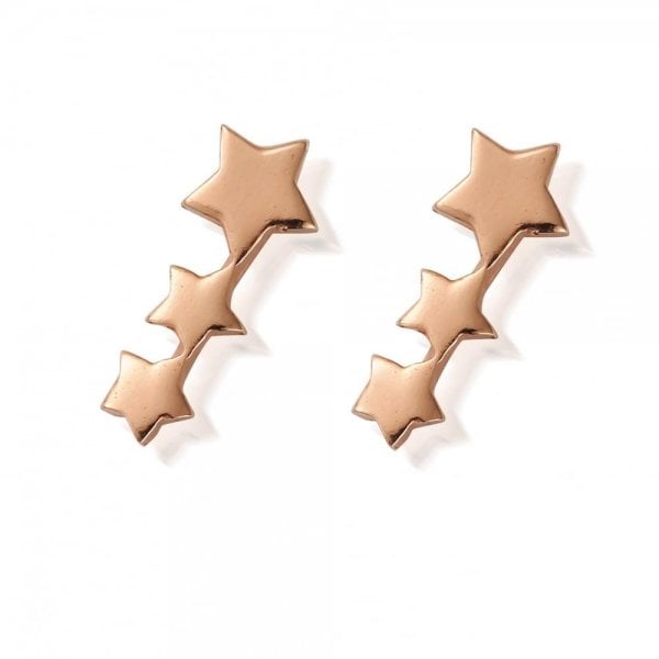 ChloBo Rose Gold Plated Shooting Stars Earrings