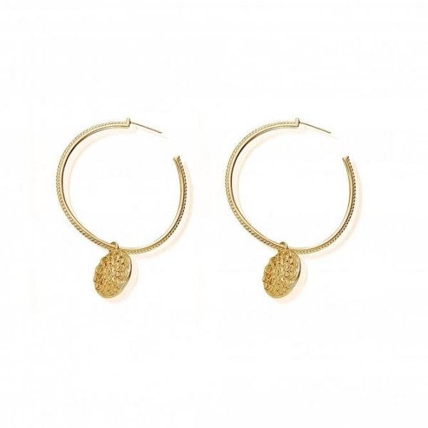 ChloBo Moon Flower Hoop Earrings