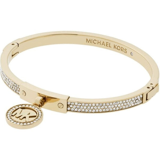 MK PVD Gold Plated Hinged Bangle