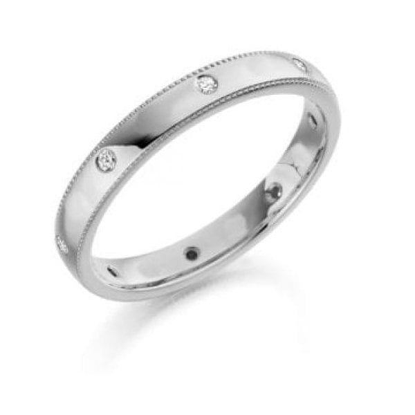 White Gold Diamond Ring 2.5mm
