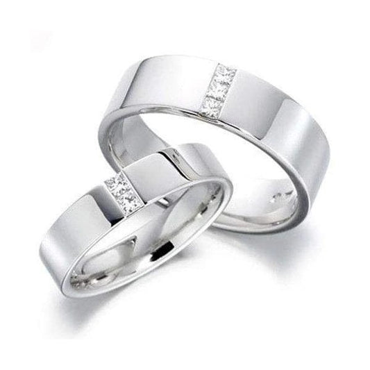 Palladium Diamond 6.5mm Ring