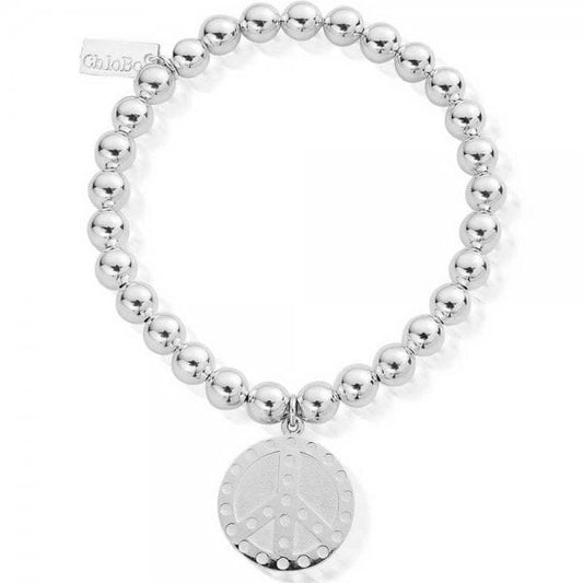 ChloBo Dotty Peace Bracelet Silver