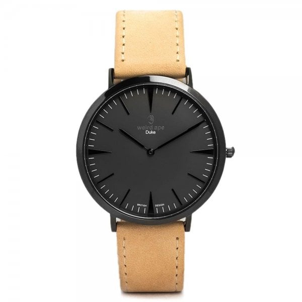 Duke All Black & Sandstone Leather Watch