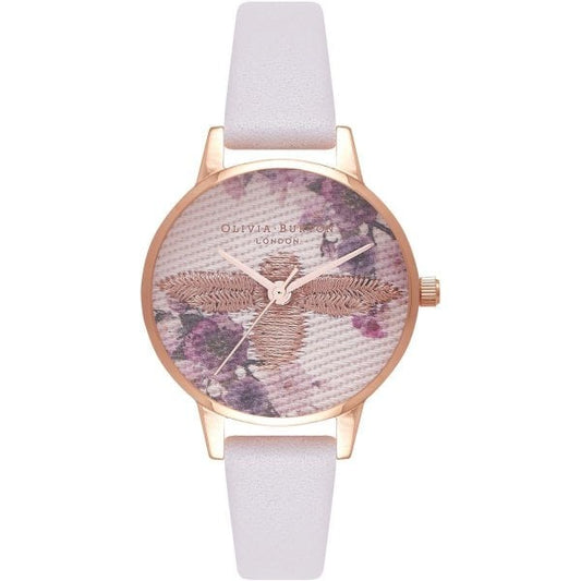 OB Embroidered Dial Be Rose Gold & Blush Watch