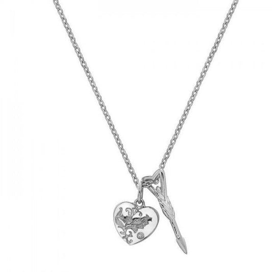 Silver Cupid Necklace