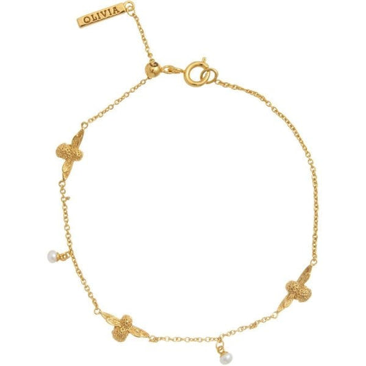 OB 3D Bee Gold Chain Bracelet