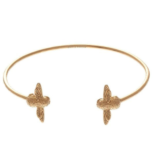 OB 3D Bee Double Gold Bangle
