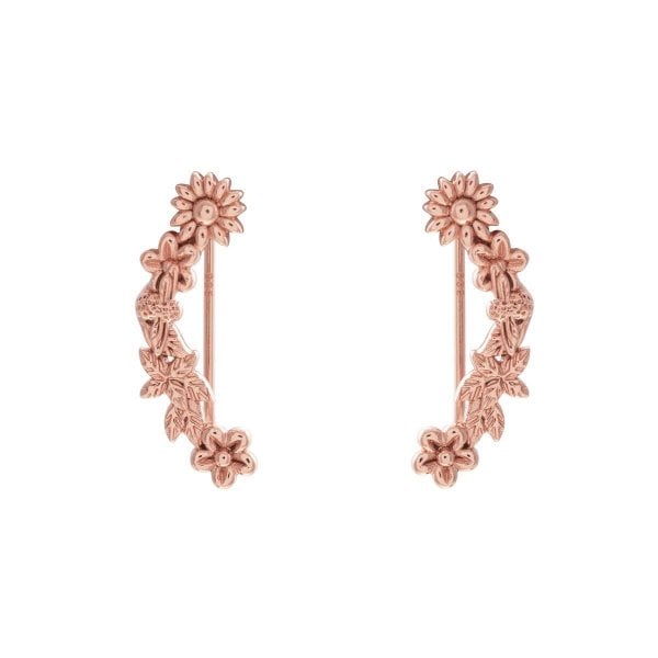 OB Bee Blooms Rose Gold Crawler Earrings