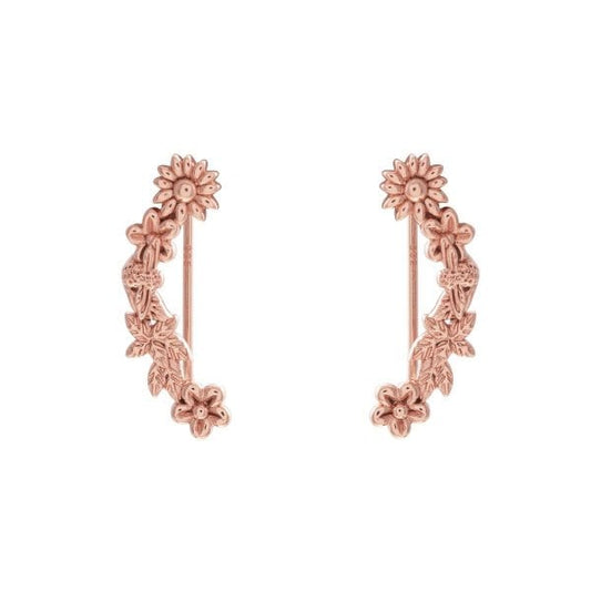OB Bee Blooms Rose Gold Crawler Earrings