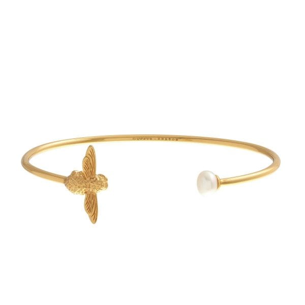 OB Pearl Bee Gold Bangle