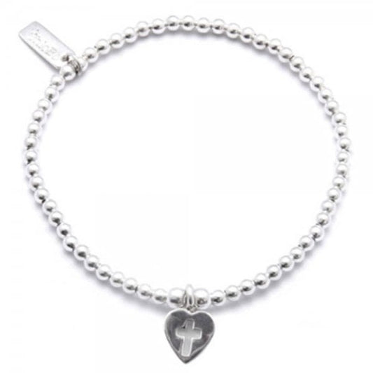Iconic Cross in Heart Bracelet