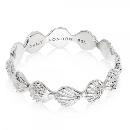 M SLV Isla Clam Stacking RIng
