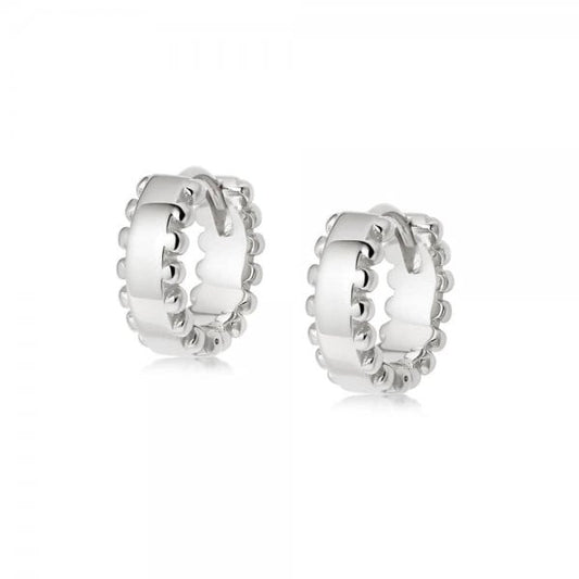 Side Bead Huggie Earring