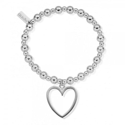 Mini Small Ball Open Heart Bracelet