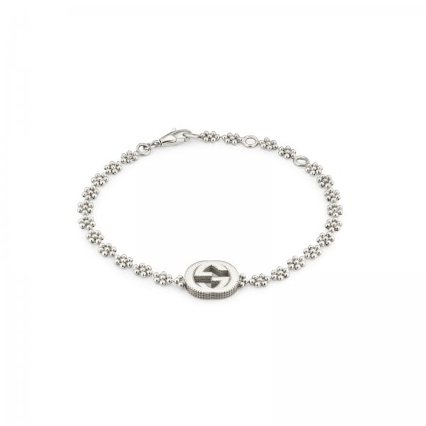 Gucci Interlocking Silver Bracelet