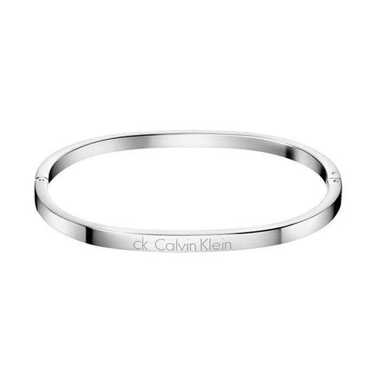CK Hook Closed Silver Bangle - M