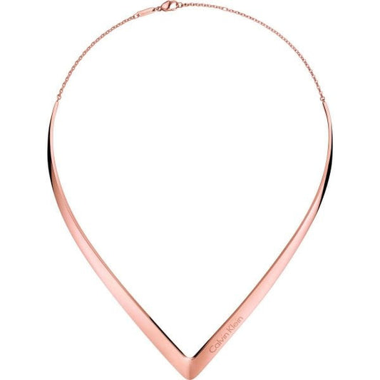 CK Outline Rose Gold Choaker Necklace