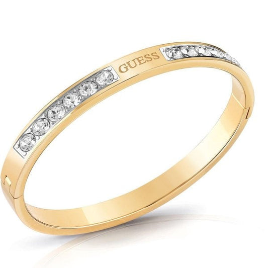 Love Knot Gold Plated Crystal Logo Bangle