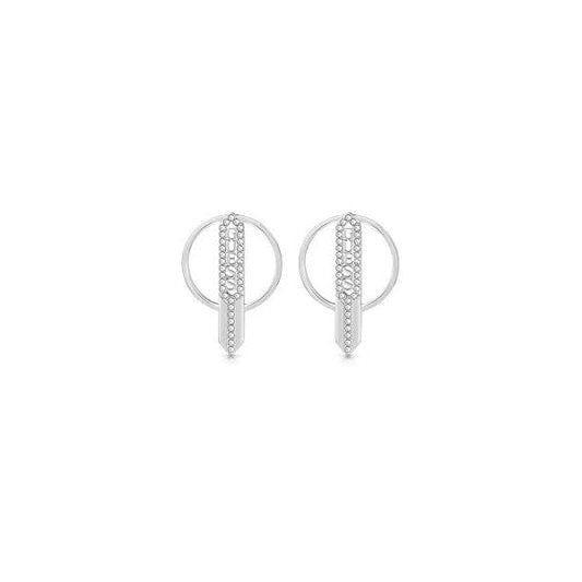 HEXAGON SILVER HOOP