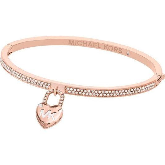 MK Rose Gold Plated Logo Bracelet