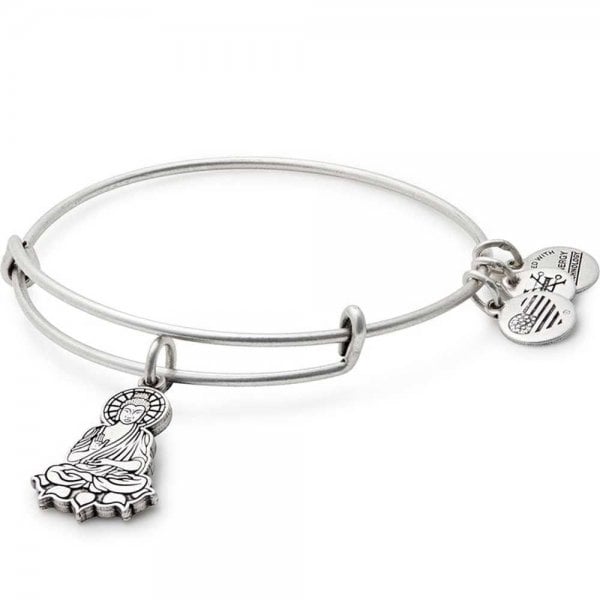 Alex & Ani Path of Symbols Buddah Silver Bangle
