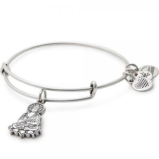 Alex & Ani Path of Symbols Buddah Silver Bangle