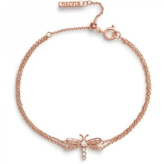Dancing Dragonfly Chain Bracelet Rose Gold Bracele