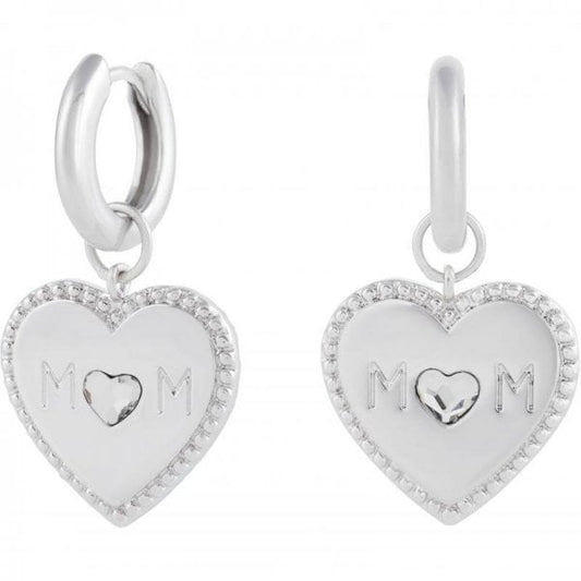 Mother's Day Mum Huuggie Hoop Silver Earrings