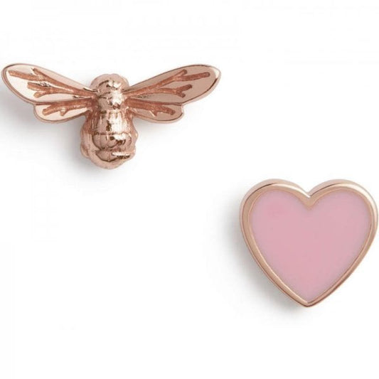 You have my Heart Studs Pink & Rose Gold