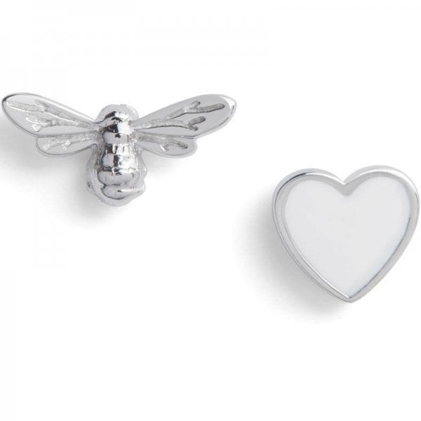 You have my Heart Studs White & Silver