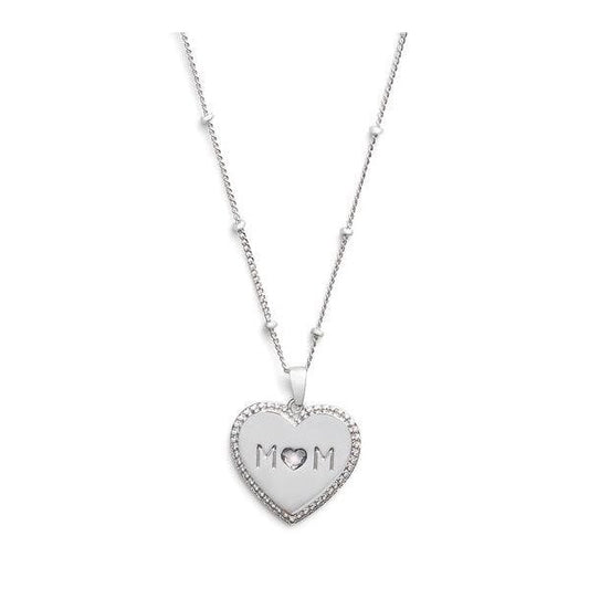 Mother's Day Mom Necklace Silver