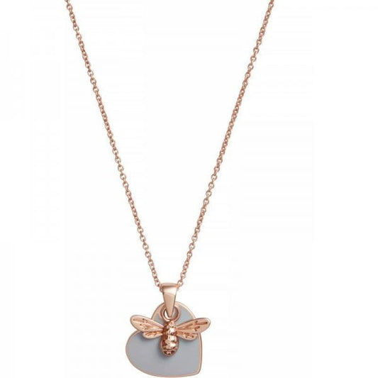You have My Heart Necklace Grey & Rose Gold