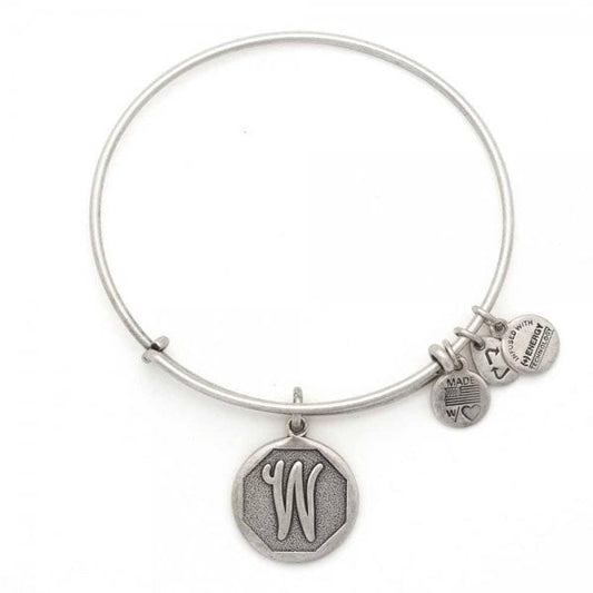 Alex & Ani Path of Symbols 'W' Charm Bangle