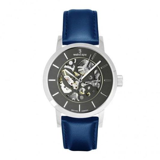 Ape-X - Black Silver / Indigo Blue Leather