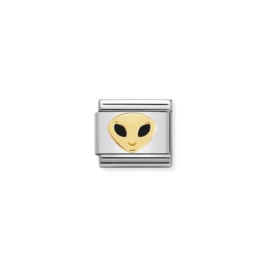 Gold Alien Face Charm
