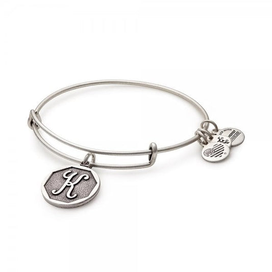 Initial K Bangle Silver
