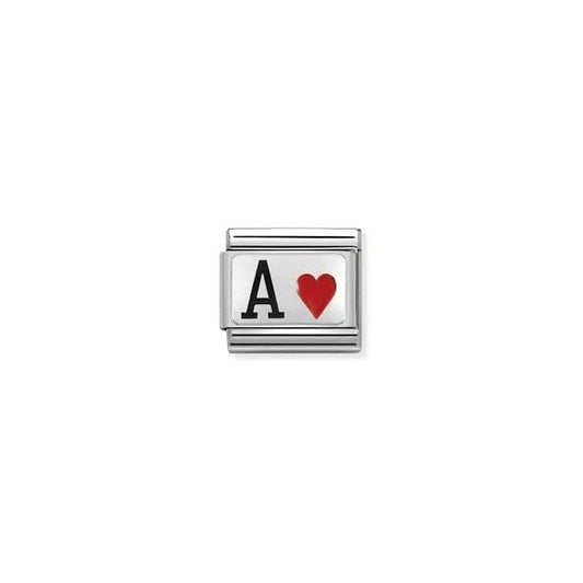 Silver Ace of Hearts Charm